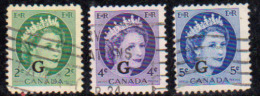 Canada 1955-1956 N°Y.T. : TS. 39 à 41 Obl. - Overprinted
