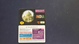 India-(012 Smile)-500 Units-(this Card Israel Out Side From Talk From India)-used Card+1card Prepiad Free - Indien