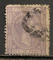 Timbres - Espagne - Colonies Et Dépendances - Philipines - 1876 -  12 C. De Peso - - Philippinen