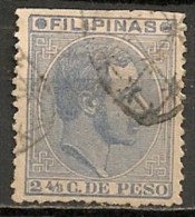 Timbres - Espagne - Colonies Et Dépendances - Philipines - 1880 -  2 4/8 C. De Peso - - Philippinen