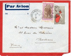 DEVANT D Un Entier De Tananarive Pour Bordeaux - Lettres & Documents