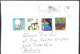 Mailed Cover With Stamps 2007 / 2010  From Sweden To Bulgaria - Briefe U. Dokumente