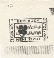 J1893 - Czechoslovakia (1945-79) Control Imprint Stamp Machine (R!): June - The Month Of Purity - Water (CZ) - Proeven & Herdrukken