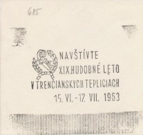 J1902 - Czechoslovakia (1945-79) Control Imprint Stamp Machine (R!): Visit The Music Summer In Trencianske Teplice (Spa) - Termalismo