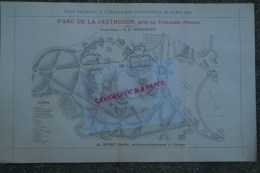 86-PARC DE LA JAUTRUDON -LA TRIMOUILLE-MAISONDIEU  - LIMOGES -RARE PLAN H. NIVET JEUNE- ARCHITECTE-PAYSAGISTE-PARIS 1900 - Arquitectura