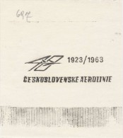 J1918 - Czechoslovakia (1945-79) Control Imprint Stamp Machine (R!): "40" 1923/1963 Czechoslovak Airlines - Proofs & Reprints