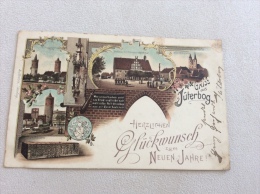 GRUSS AUS Jüterbog Postcard Ansichtskarte Postkarte Original 1897 - Jüterbog