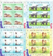 2015. Kyrgyzstan, Cats & Dogs, 4 Sheetlets Perforated, Mint/** - Kirghizistan