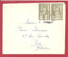 Y&TN°578X2  ATHENES   Vers  FRANCE   1951  2 SCANS - Covers & Documents