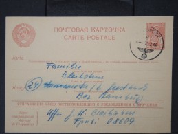 RUSSIE-Entier Postal Utilisé Par Un Allemand Au Front En Ukraine Pour Sa Femme En Allemagne En 1944  Rare   P5877 - 1941-43 Ocupación Alemana