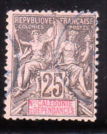 New Caledonia 1892-1904 Navigation & Commerce 25c Used - Used Stamps