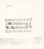 J1948 - Czechoslovakia (1945-79) Control Imprint Stamp Machine (R!): International Automobile Competition RALLYE VLTAVA - Proofs & Reprints