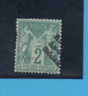 FRANCE - N° 62  - - 1876-1878 Sage (Type I)