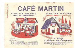 Buvard Bon Martin Café Martin Pour Les Enfants Nos Jeux Instructifs, Pour Les Parents Notre Grand Concours - Coffee & Tea