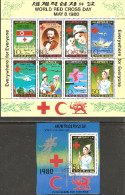 1980 Mi# 1976-1983 Kleinbogen, Block 71 Used - World Red Cross Day - Corea Del Norte