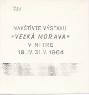 J1960 - Czechoslovakia (1945-79) Control Imprint Stamp Machine (R!): Visit The Exhibition "Great Moravia" In Nitra 1964 - Proeven & Herdrukken