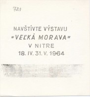 J1960 - Czechoslovakia (1945-79) Control Imprint Stamp Machine (R!): Visit The Exhibition "Great Moravia" In Nitra 1964 - Ensayos & Reimpresiones