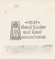 J1963 - Czechoslovakia (1945-79) Control Imprint Stamp Machine (R!): 125 Years; Trinec Iron Works GOSR - Proofs & Reprints