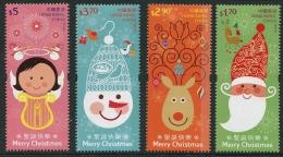 HONG KONG 2014 - Père Noël, Noël 2014 - 4 Val Neuf // Mnh - Nuovi