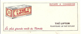 Buvard Thé LIPTON La Plus Grande Vente Du Monde Thé LIPTON PLANTEURS DE THE CEYLAN - Koffie En Thee