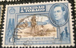 Trinidad And Tobago 1938 Discovery Of Lake Asphalt By Raleigh 6c - Used - Trinidad Y Tobago