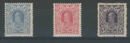 Norvegia - 1910/18 - Nuovo/new - Re Haakon VII - Mi N. 90/92 - Ongebruikt