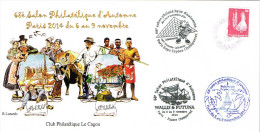 Nouvelle Caledonie Cachet Commemoratif Salon Philatelique Automne Paris Cad Wallis Polynesie 9/111/2014 TB - Briefe U. Dokumente