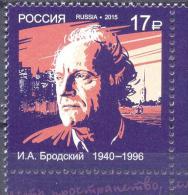 2015. Russia, I. Brodsky, Poet, 1v,  Mint/** - Unused Stamps