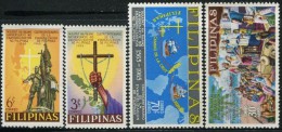 AS3657 Philippines 1965 Cross Map 4v MLH - Geography