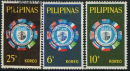 AS3659 Philippines 1964 ASEAN Flag 3v USED - Geography