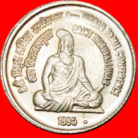 * NOIDA MINT: INDIA  5 RUPEES 1995! TAMIL CONFERENCE~RARE! UNC!  LOW START NO RESERVE! - Inde