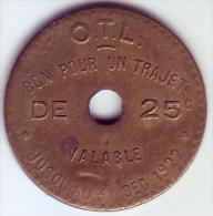 Monnaie De Nécessité - 69 - Lyon - O.T.L - 25c - - Monétaires / De Nécessité