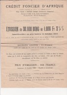 STATUTS CREDIT FONCIER D'AFRIQUE  SUR 4 PAGES - 1929 - Autres & Non Classés