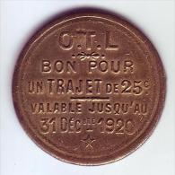 Monnaie De Nécessité - 69 - Lyon - O.T.L - 25c - - Notgeld