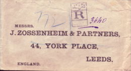 TURKEY TO LEEDS, GB 1914 "DAY MAIL UP" RAILWAYS CANCEL - Covers & Documents