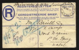 SOUTH AFRICA "POW" COVER TO NATAL - Storia Postale