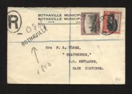 SOUTH AFRICA 1929 BOTHAVILLE REGISTERED COVER - Covers & Documents
