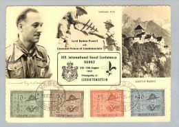 Motiv Pfadfinder 1953-08-11 XIV Int. Scout Conference Vaduz - Cartas & Documentos