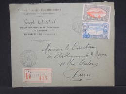 FRANCE-GUADELOUPE-Enveloppe En Recommandée De Basse Terre Pour Paris En 1937   Aff Plaisant     P5900 - Lettres & Documents