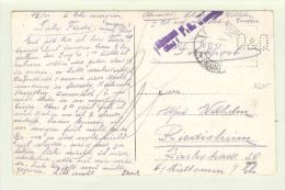 MOTIV PERFIN DR 1917-11-16 Perfin In AK O&Q Feldpost - Lettres & Documents