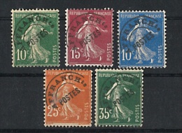 FRANCE PREO  SEMEUSE N°  51-52 -53-57-63 SG - 1953-1960