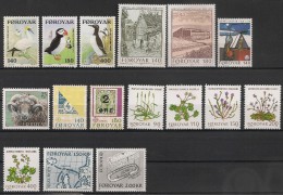 Danemark, Danmark. Iles Féroé. Foroyar. 16 Timbres Entre 1978 Et 1982. Neufs ** - Unused Stamps