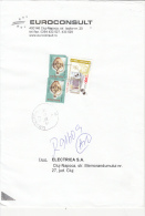 2248FM- CERAMICS, CURRENCY, STAMPS ON REGISTERED COVER, 2006, ROMANIA - Storia Postale