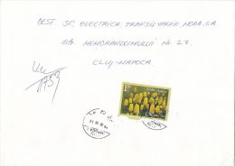 2249FM- YELLOW TULIPS, STAMPS ON REGISTERED COVER, 2006, ROMANIA - Storia Postale