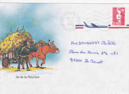 974 Saint-Denis Camelias 1992 - Flamme à Vagues - !!! Couronne Mal Montée - Réunion - Fleurs - Briefe U. Dokumente