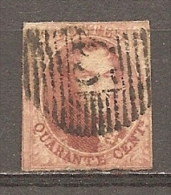 BELGIQUE - Yv. N°8  (o)  40c  Carmin Papier épais   Cote  110 Euro BE R 2 Scans - 1851-1857 Médaillons (6/8)