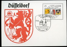 DDR P106 Postkarte Ausstellung  DÜSSELDORF Sost. 1990  Kat. 4,00 € - Postkarten - Gebraucht