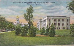 Vista Of The Supreme Court Building And State Capitol Cheyenne Wyoming 1944 - Cheyenne