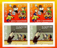 Switzerland - 2004 - Pro Juventute - For Youth - Mint Self-adhesive Booklet Stamp Pane With Surcharge - Unused Stamps