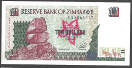 ZIMBABWE :  10 Dollars  - 1997 - UNC - Simbabwe